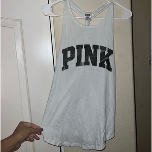 “PINK” blue workout shirt